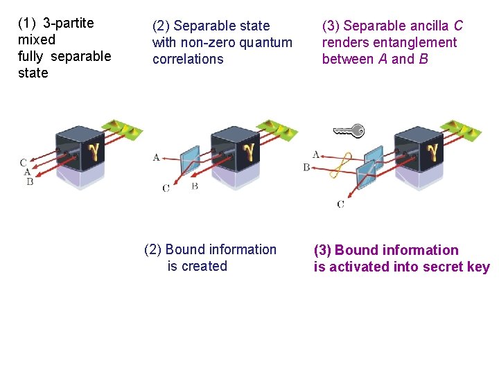 (1) 3 -partite mixed fully separable state (2) Separable state with non-zero quantum correlations