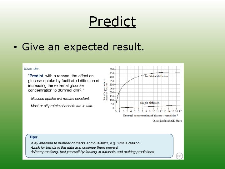 Predict • Give an expected result. 