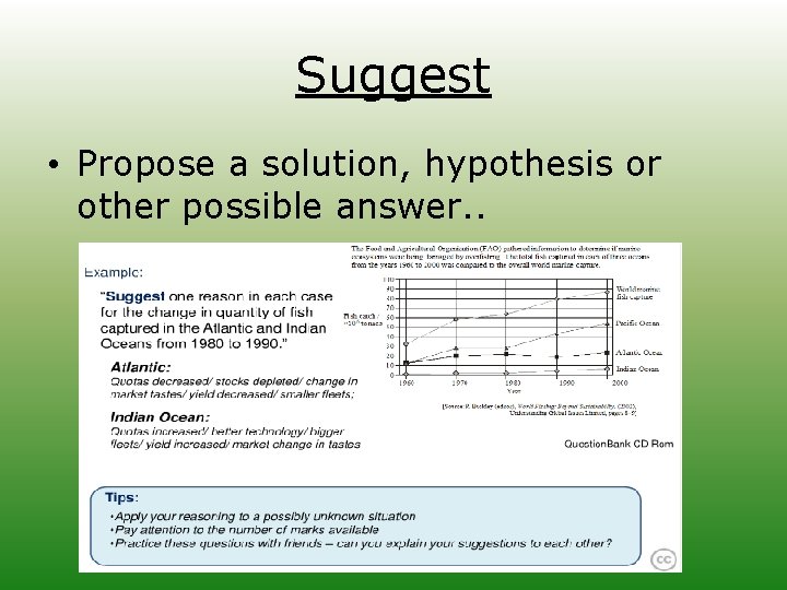Suggest • Propose a solution, hypothesis or other possible answer. . 