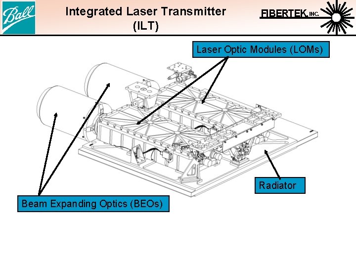 Integrated Laser Transmitter (ILT) FIBERTEK, INC. Laser Optic Modules (LOMs) Radiator Beam Expanding Optics