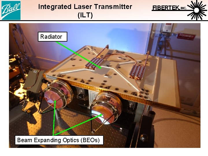Integrated Laser Transmitter (ILT) Radiator Beam Expanding Optics (BEOs) FIBERTEK, INC. 