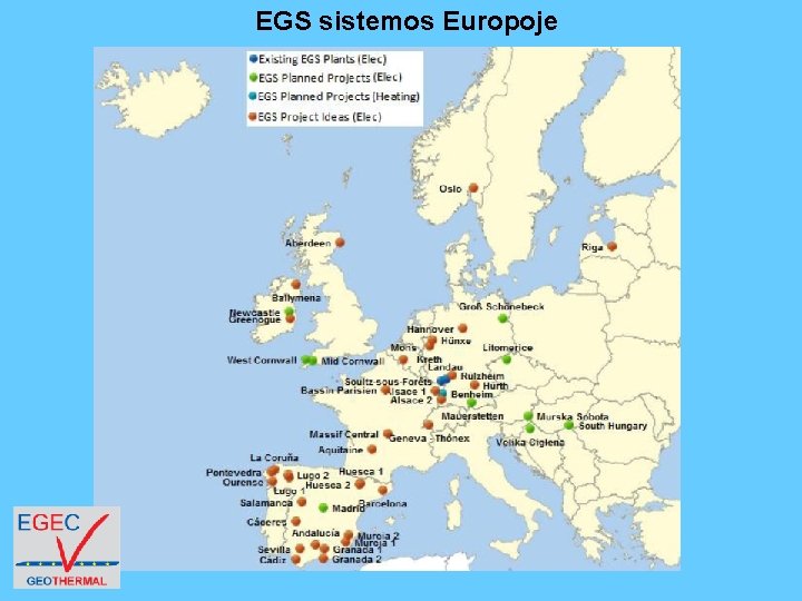 EGS sistemos Europoje 