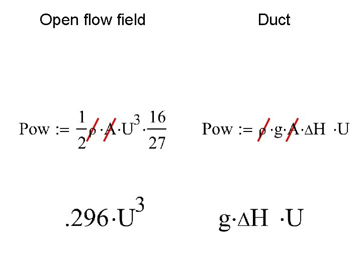 Open flow field Duct 