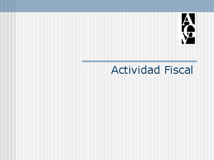 Actividad Fiscal 