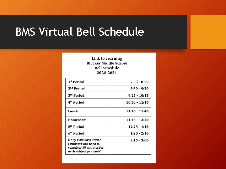 BMS Virtual Bell Schedule 