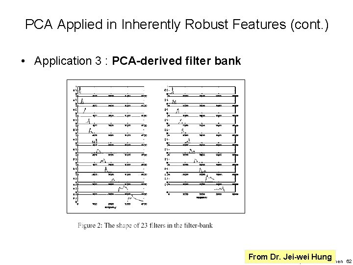 PCA Applied in Inherently Robust Features (cont. ) • Application 3 : PCA-derived filter
