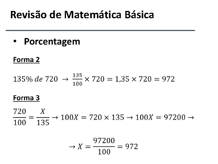 Revisão de Matemática Básica 