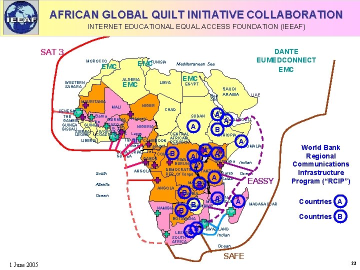 AFRICAN GLOBAL QUILT INITIATIVE COLLABORATION INTERNET EDUCATIONAL EQUAL ACCESS FOUNDATION (IEEAF) SAT 3 MOROCCO