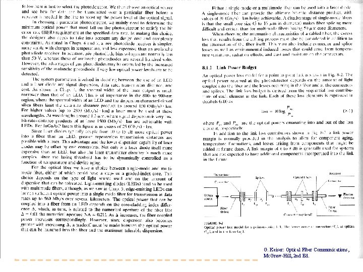 Timo O. Korhonen, HUT Communication Laboratory G. Keiser: Optical Fiber Communications, Mc. Graw-Hill, 2