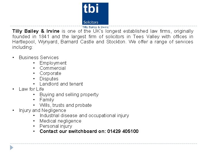 Tilly Bailey & Irvine is one of the UK’s longest established law firms, originally