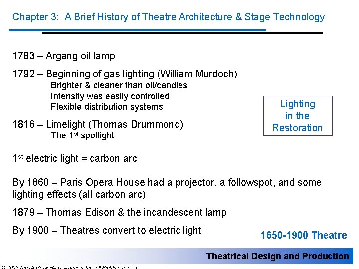Chapter 3 A Brief History of Theatre Architecture