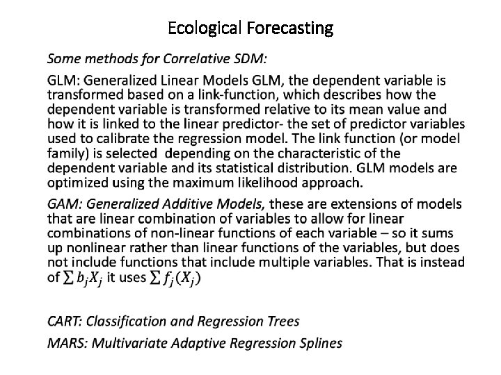 Ecological Forecasting 