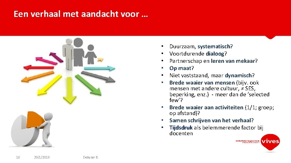 Een verhaal met aandacht voor … Duurzaam, systematisch? Voortdurende dialoog? Partnerschap en leren van