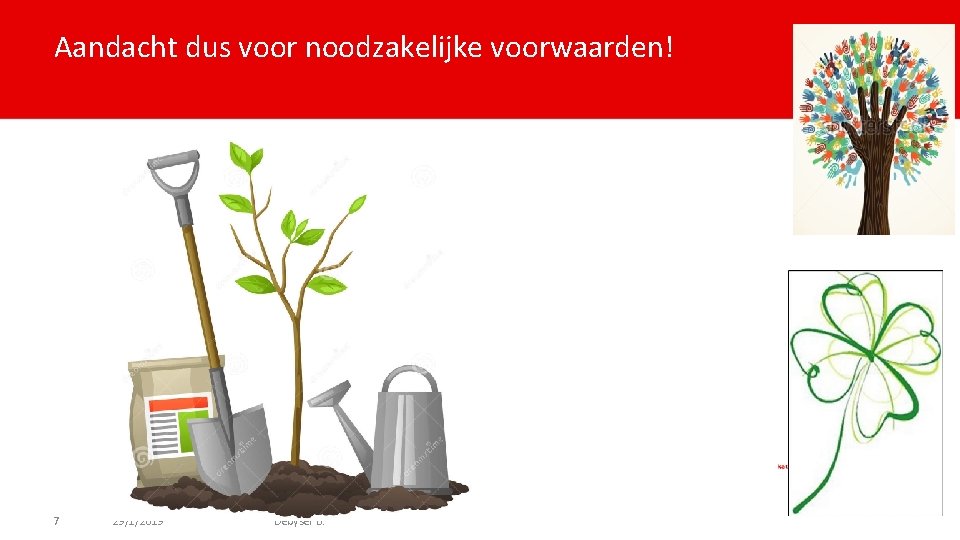 Aandacht dus voor noodzakelijke voorwaarden! 7 29/1/2019 Debyser B. 