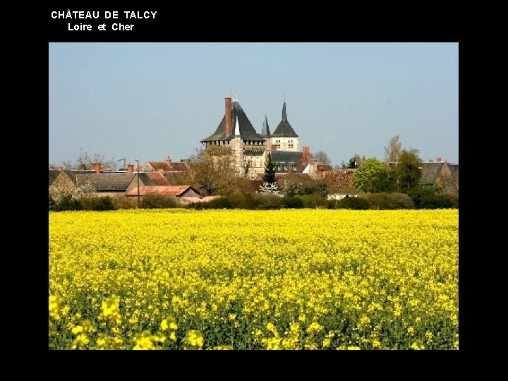 CH TEAU DE TALCY Loire et Cher 