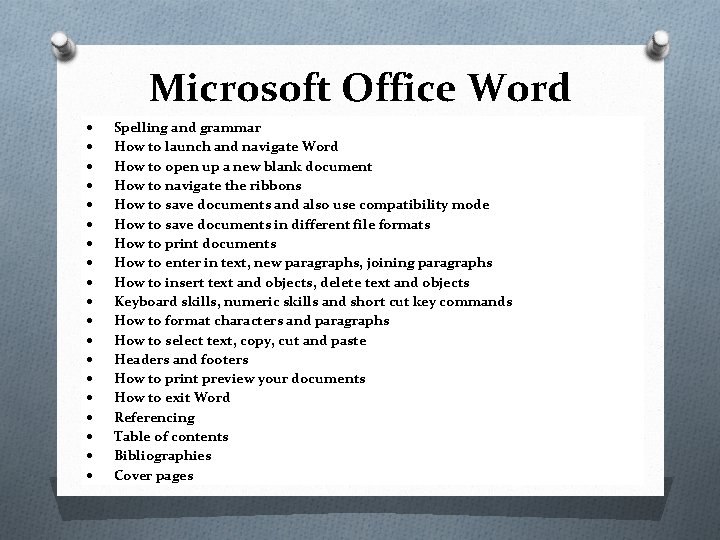 Microsoft Office Word Spelling and grammar How to launch and navigate Word How to