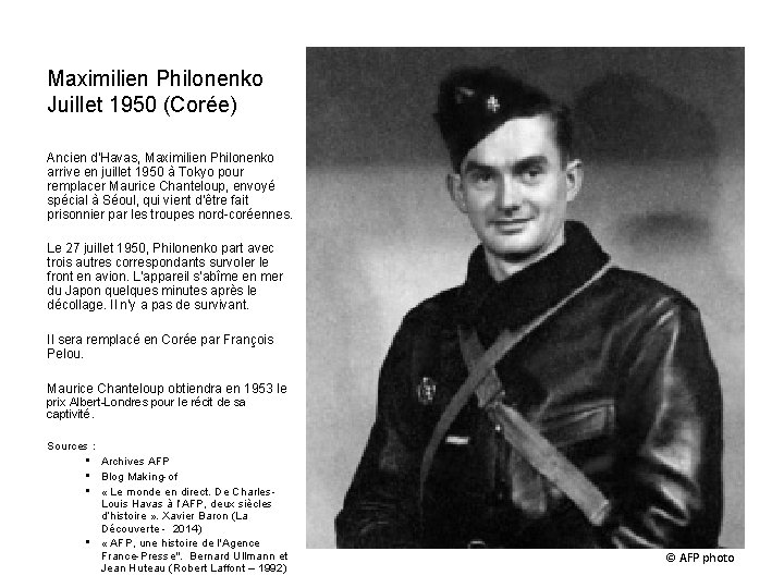 Maximilien Philonenko Juillet 1950 (Corée) Ancien d'Havas, Maximilien Philonenko arrive en juillet 1950 à