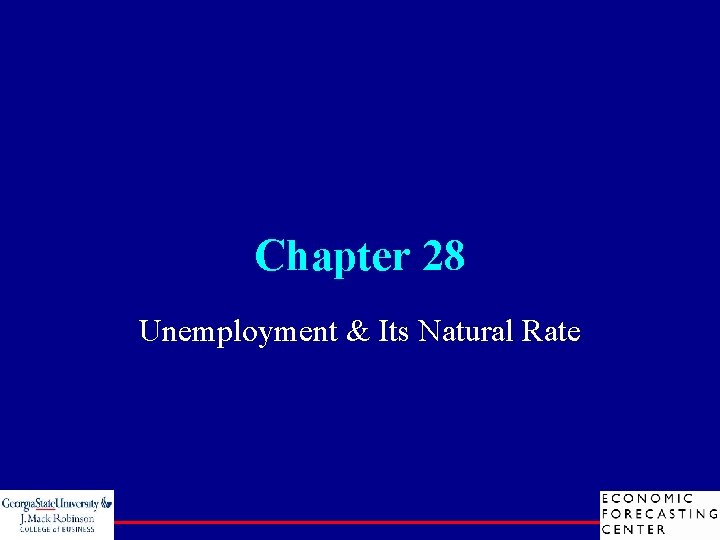 Chapter 28 Unemployment & Its Natural Rate 