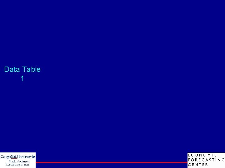 Data Table 1 