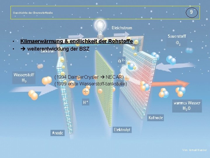 Geschichte der Brennstoffzelle 9 Titelmasterformat durch Klicken bearbeiten • • Klimaerwärmung & endlichkeit der