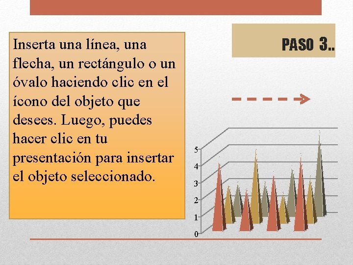 Inserta una línea, una flecha, un rectángulo o un óvalo haciendo clic en el