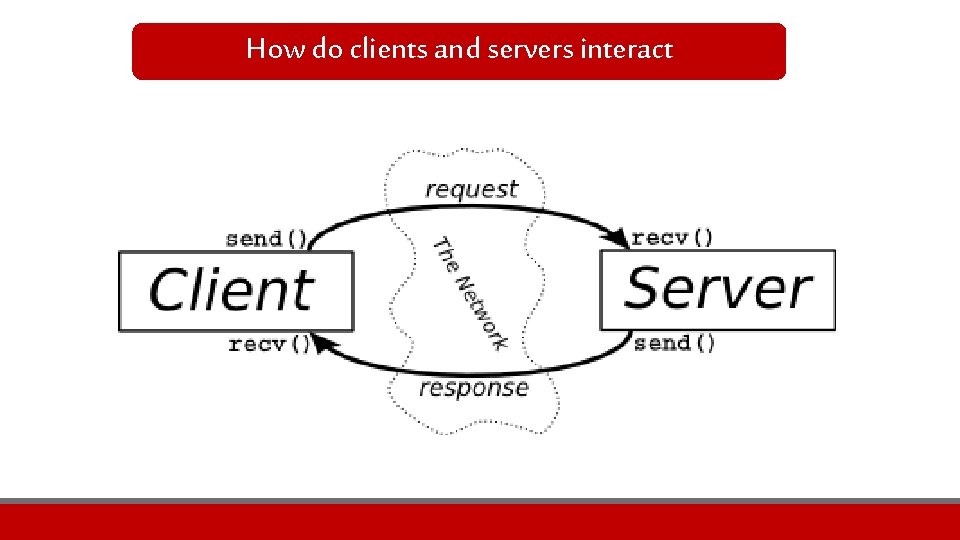 How do clients and servers interact 