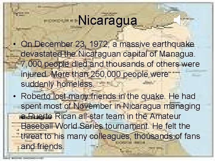 Nicaragua • On December 23, 1972, a massive earthquake devastated the Nicaraguan capital of