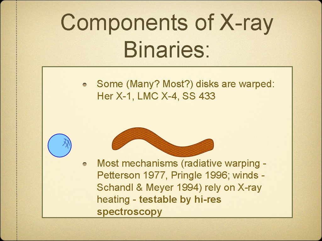 Components of X-ray Binaries: Some (Many? Most? ) disks are warped: Her X-1, LMC