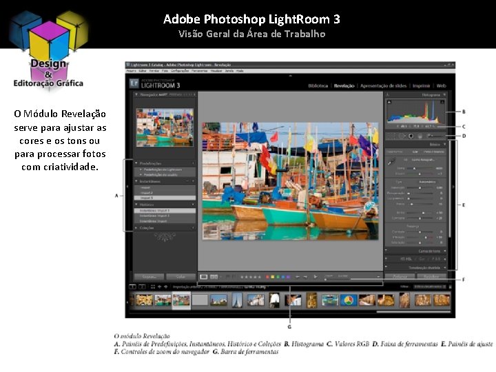 Adobe Photoshop Light. Room 3 Visão Geral da Área de Trabalho O Módulo Revelação