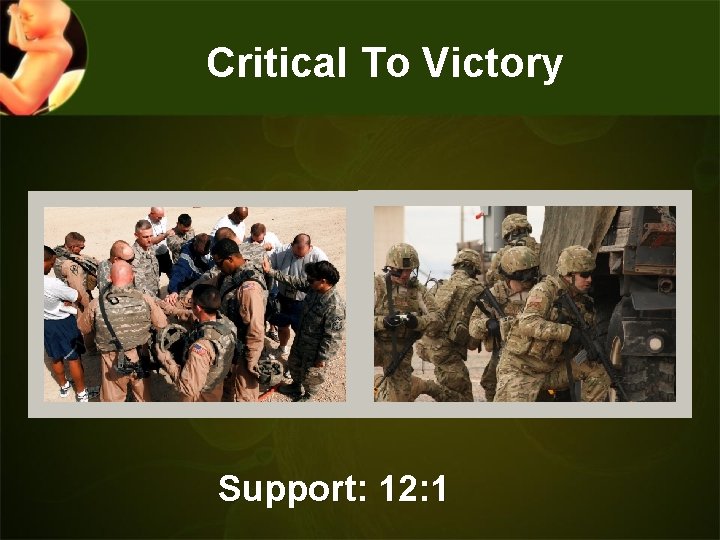 Critical To Victory Support: 12: 1 