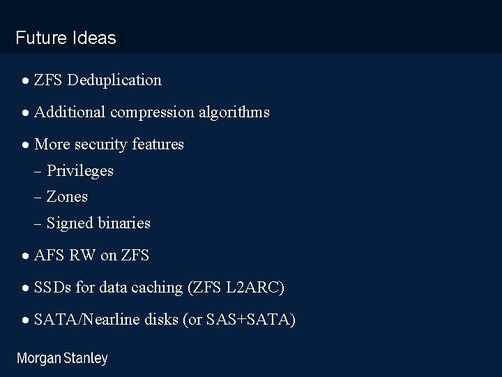 prototype template (5428278)print library_new_final. ppt Future Ideas · ZFS Deduplication · Additional compression algorithms