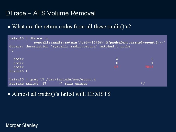 prototype template (5428278)print library_new_final. ppt DTrace – AFS Volume Removal · What are the