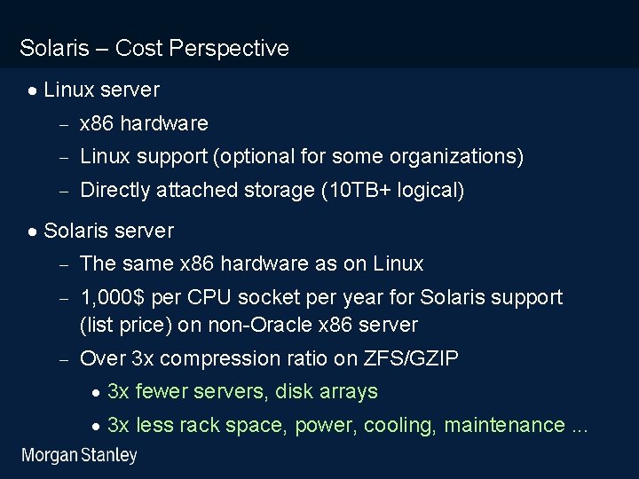 prototype template (5428278)print library_new_final. ppt Solaris – Cost Perspective · Linux server - x