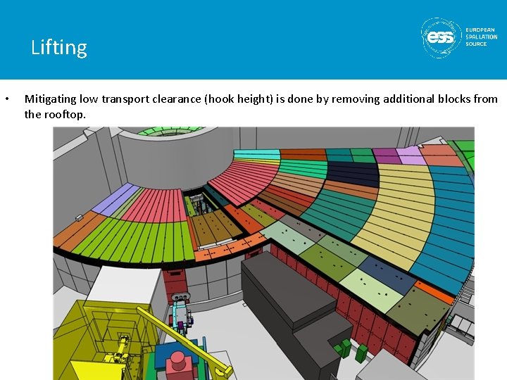 Lifting • Mitigating low transport clearance (hook height) is done by removing additional blocks