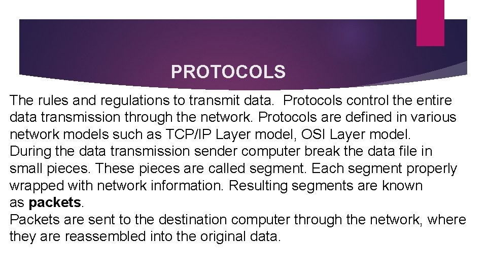 COMPUTER NETWORKING Networking is nothing but a process