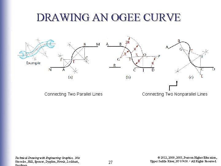 DRAWING AN OGEE CURVE Connecting Two Parallel Lines Technical Drawing with Engineering Graphics, 14/e