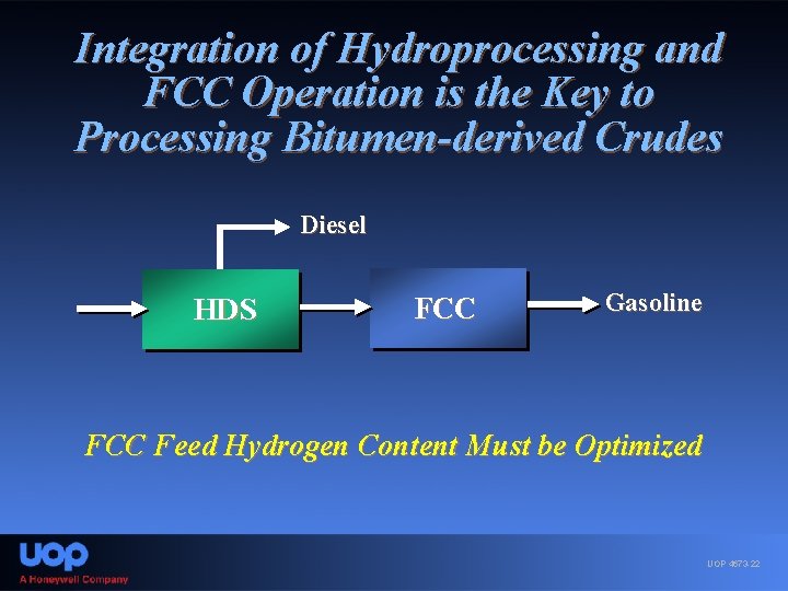 Integration of Hydroprocessing and FCC Operation is the Key to Processing Bitumen-derived Crudes Diesel