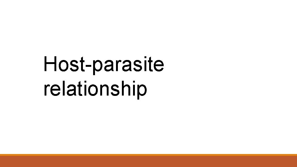 Host-parasite relationship 