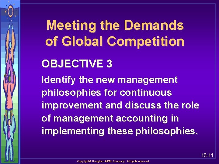 Meeting the Demands of Global Competition OBJECTIVE 3 Identify the new management philosophies for