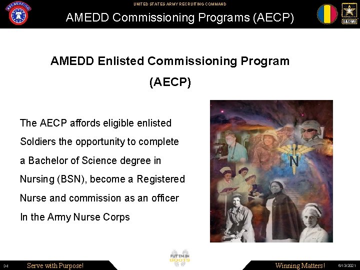 UNITED STATES ARMY RECRUITING COMMAND AMEDD Commissioning Programs (AECP) AMEDD Enlisted Commissioning Program (AECP)