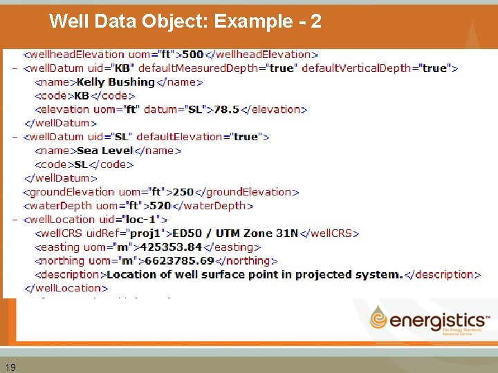 Well Data Object: Example - 2 19 