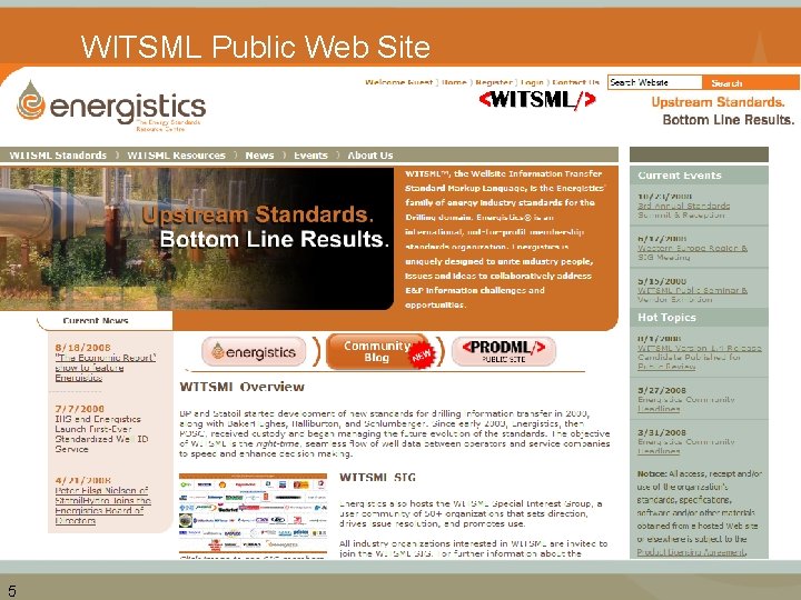 WITSML Public Web Site 5 