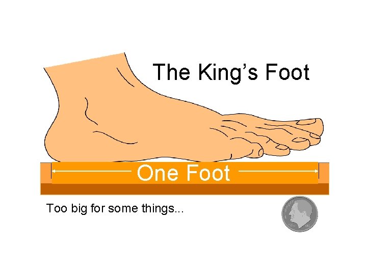 The King’s Foot One Foot Too big for some things. . . 