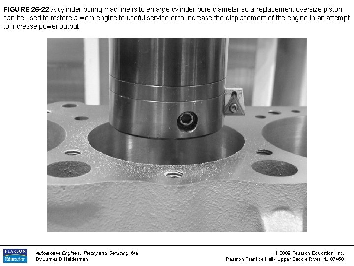 FIGURE 26 -22 A cylinder boring machine is to enlarge cylinder bore diameter so