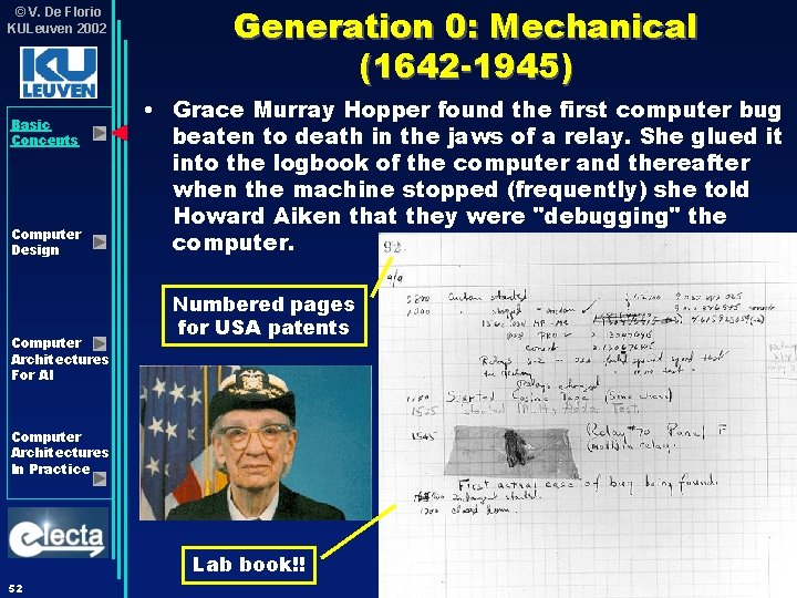 © V. De Florio KULeuven 2002 Basic Concepts Computer Design Computer Architectures For AI © V. De Florio KULeuven 2002 Basic Concepts Computer Design Computer Architectures For AI