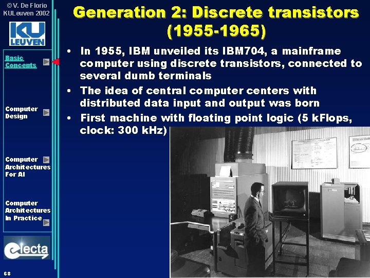 © V. De Florio KULeuven 2002 Basic Concepts Computer Design Computer Architectures For AI © V. De Florio KULeuven 2002 Basic Concepts Computer Design Computer Architectures For AI