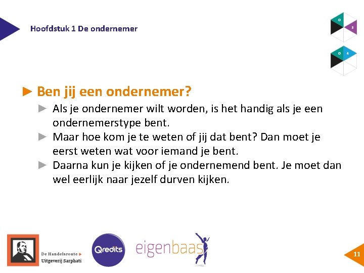 Hoofdstuk 1 De ondernemer ► Ben jij een ondernemer? ► Als je ondernemer wilt