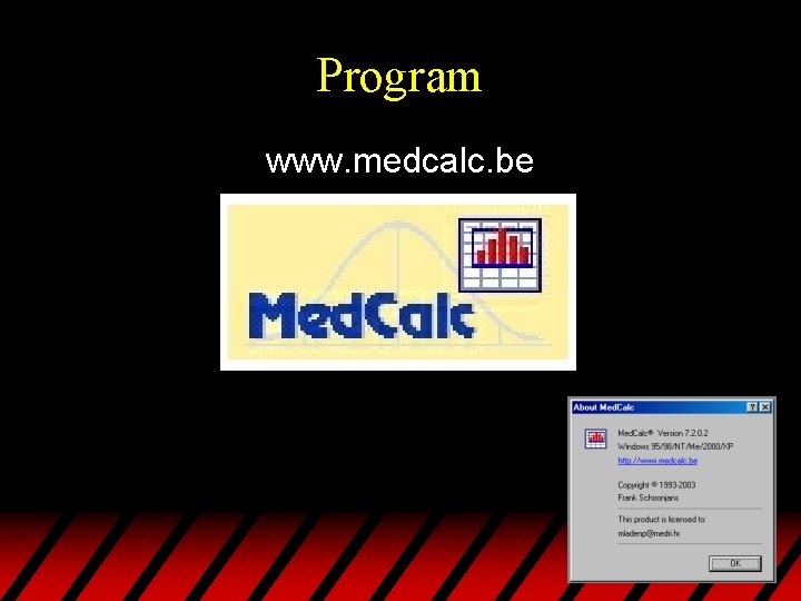 Program www. medcalc. be 