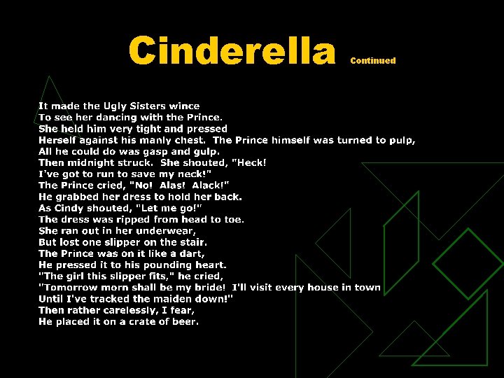 Cinderella Continued 