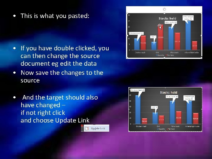  • This is what you pasted: • If you have double clicked, you